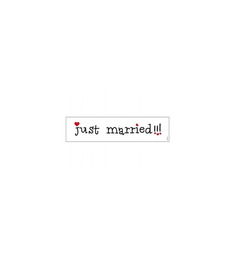 Just married - ŠPZ kartička