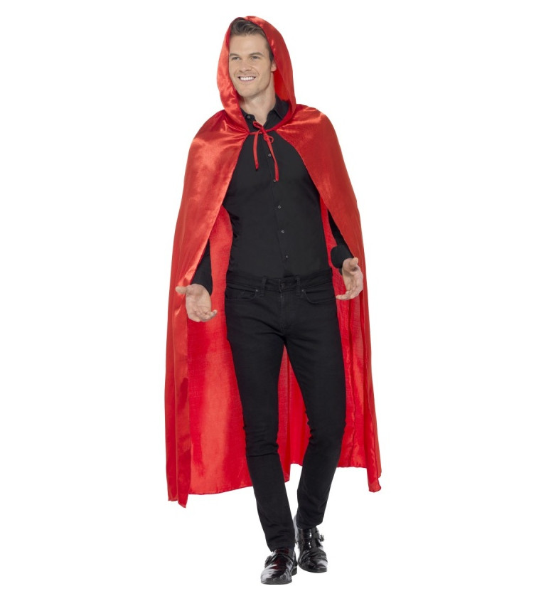 Čertov plášť s kapucňou - červený
