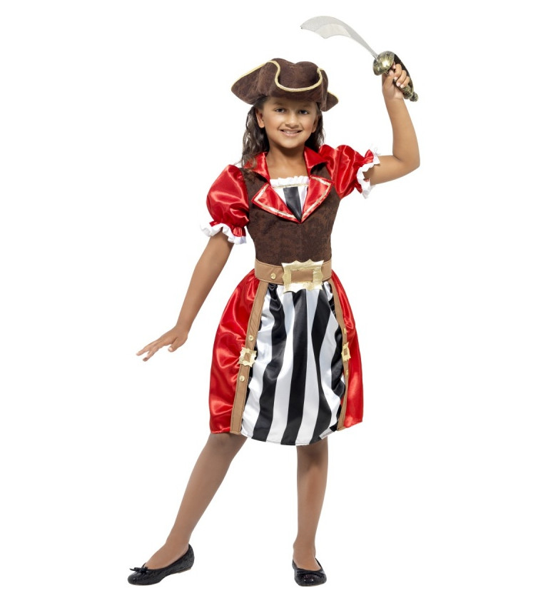 Detský kostým Pirátka - kapitánka