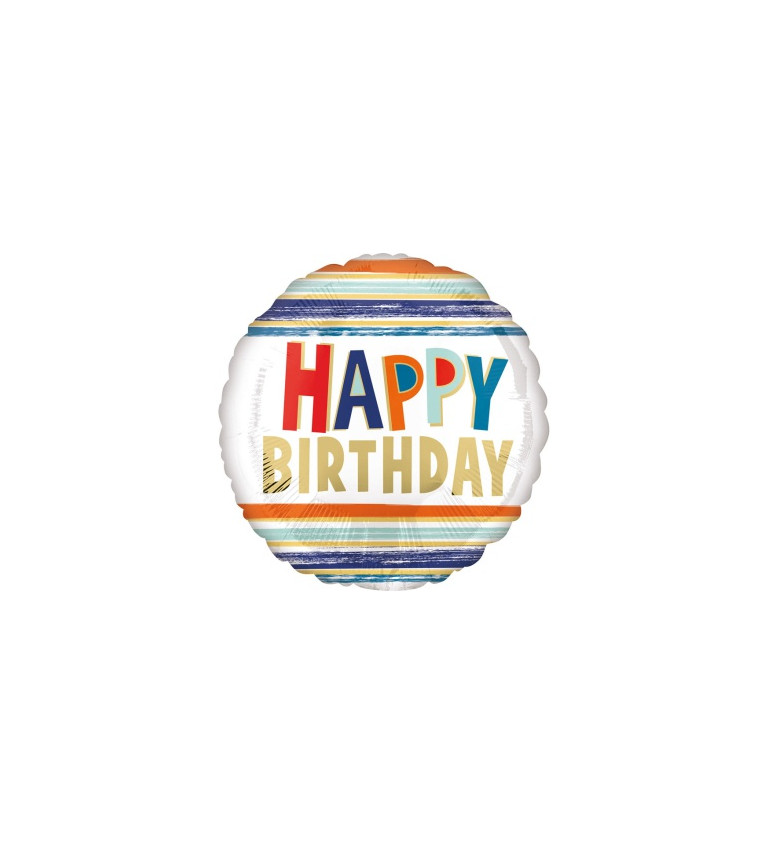 Fóliový balónik "Happy Birthday"