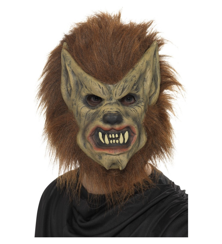 Maska Vlkodlak - hnedá