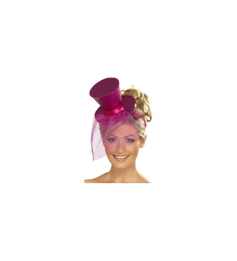 Mini klobúčik - ružový