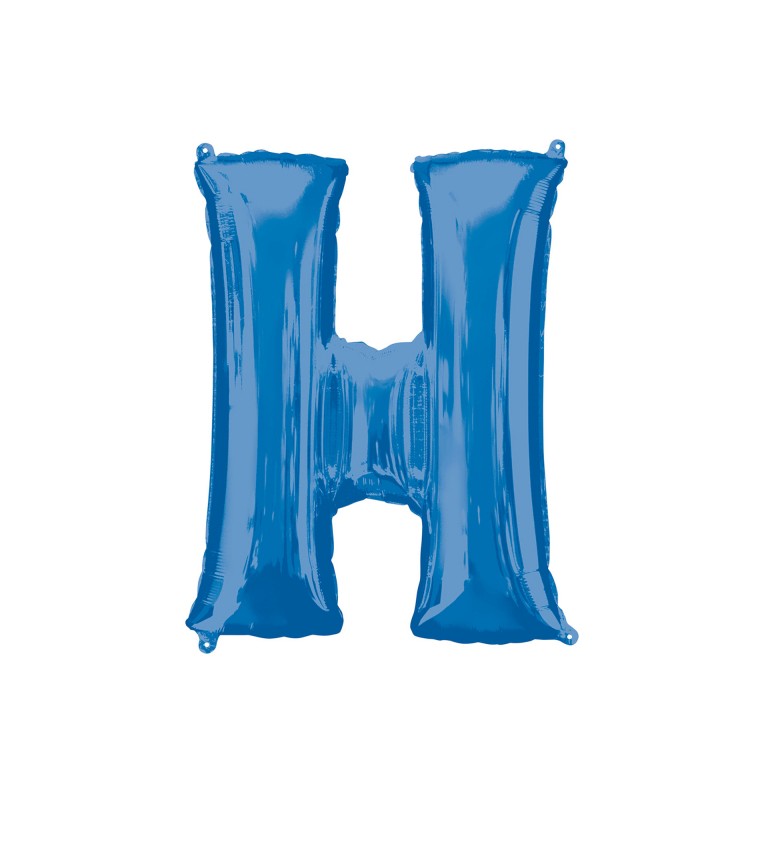 Fóliový balónik "H", modrý