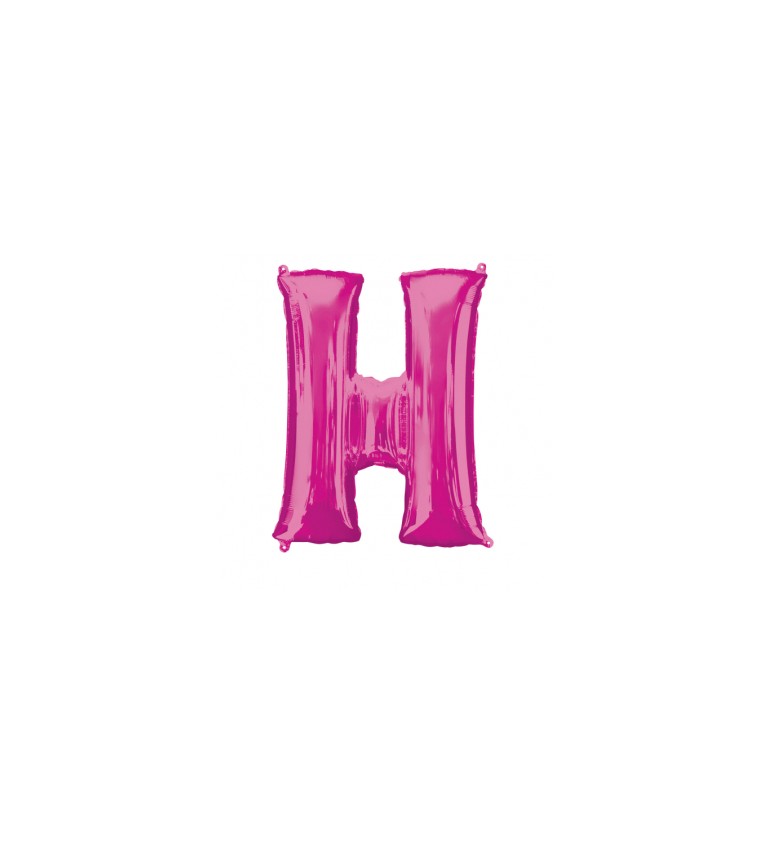 Fóliový balónik "H", ružový
