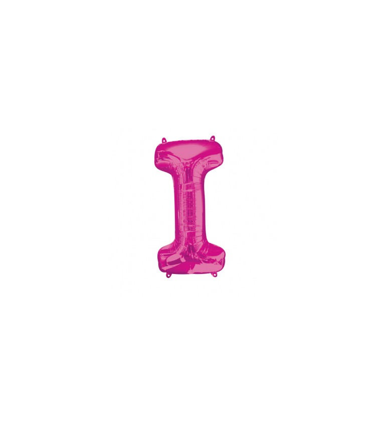 Fóliový balónik "I", ružový