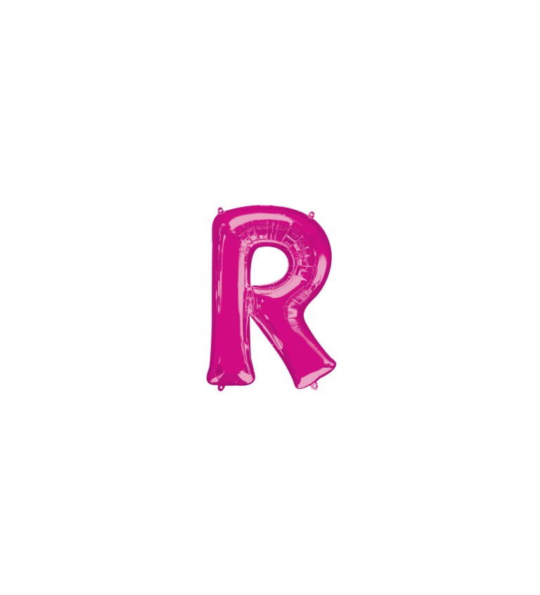 Fóliový balónik "R", ružový