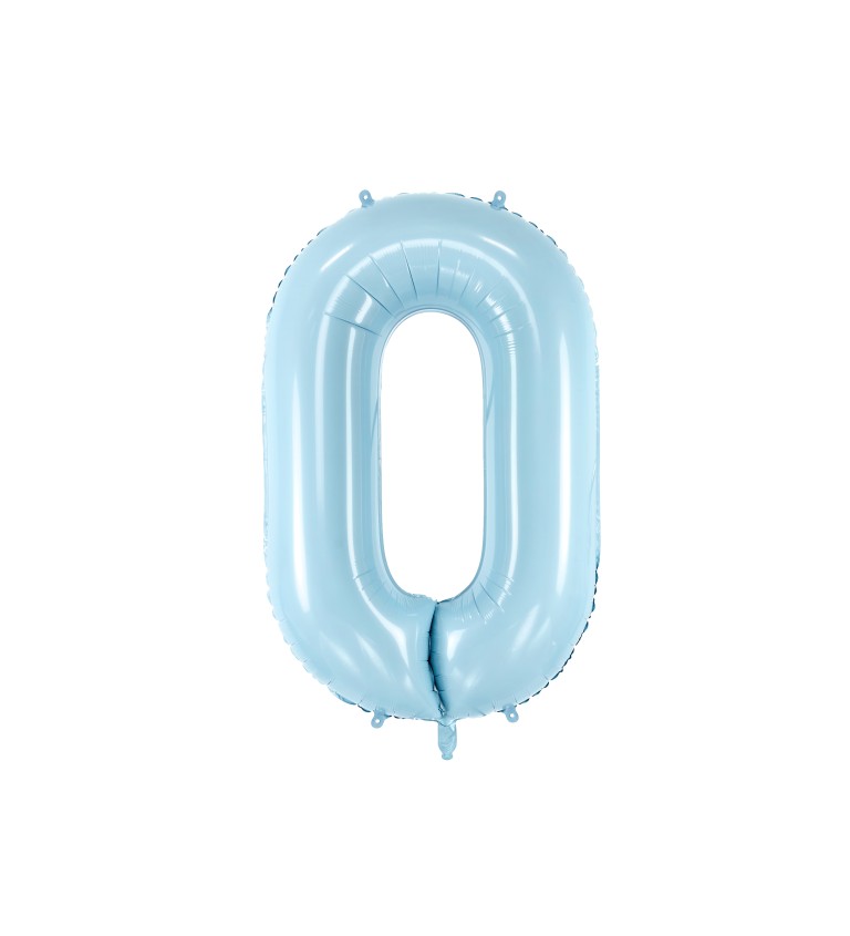 Fóliový balónik 0 - svetlo modrý
