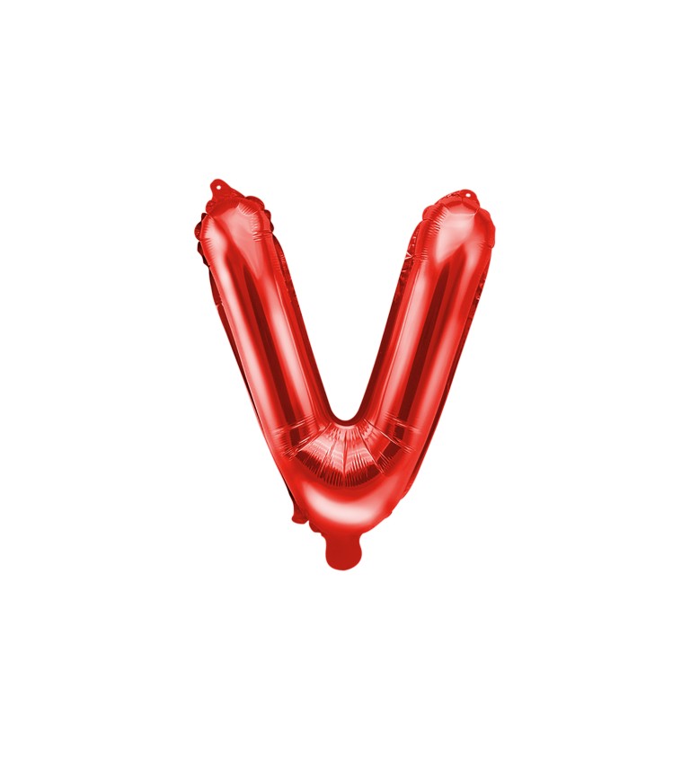 Fóliový balónik V - červený