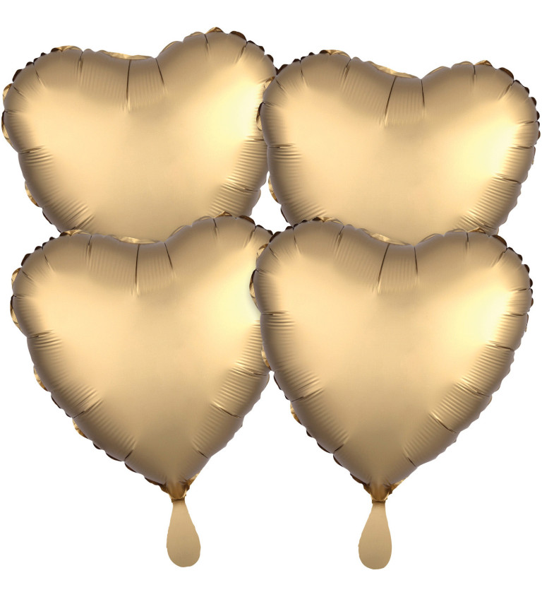 Sada balónikov Zlaté srdcia