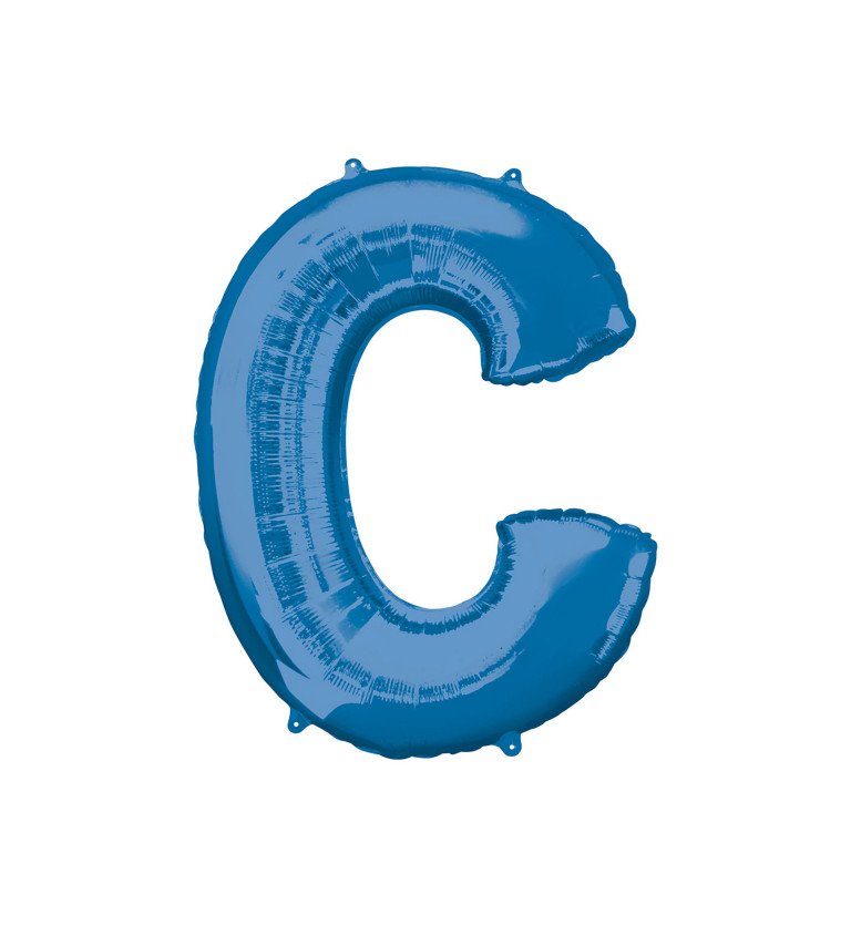 Fóliový balónik "C", modrý