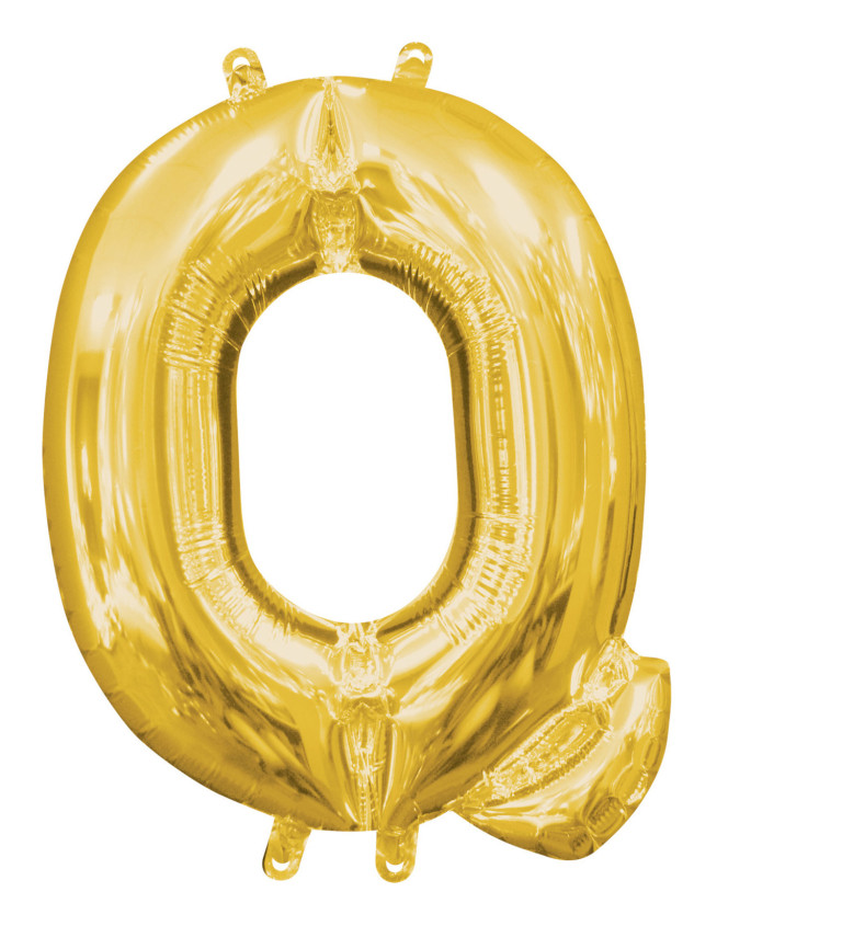 Fóliový balón "Q" -mini zlatý