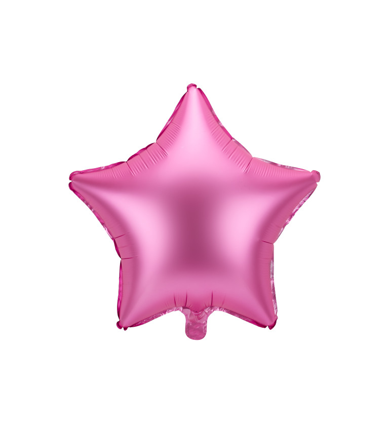 Fóliový balón Hviezda, ružová
