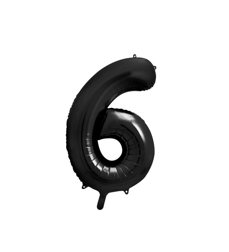 Fóliový balónik 6 - čierna