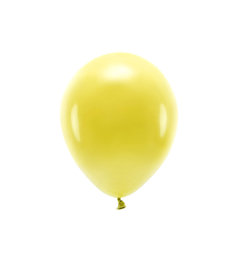 EKO Latexové balóniky 30 cm pastelové, tmavo žlté, 10 ks