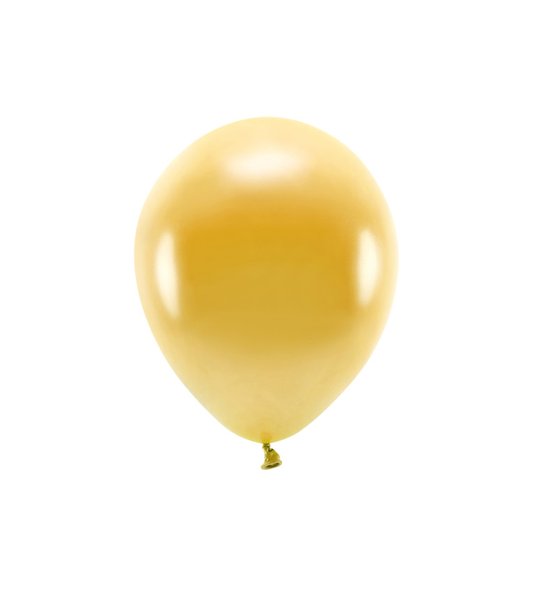 EKO Latexové balóniky 30 cm, zlaté, 10 ks