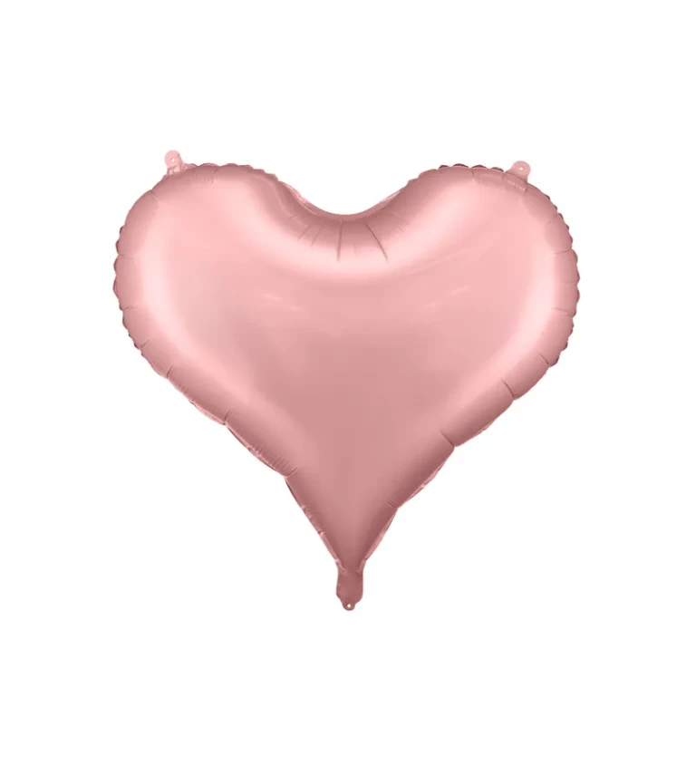 Fóliový balón srdce, ružové zlato, 64 cm