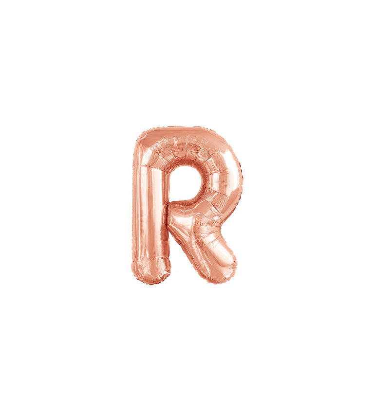 Fóliový balónik "R", rose gold 100cm