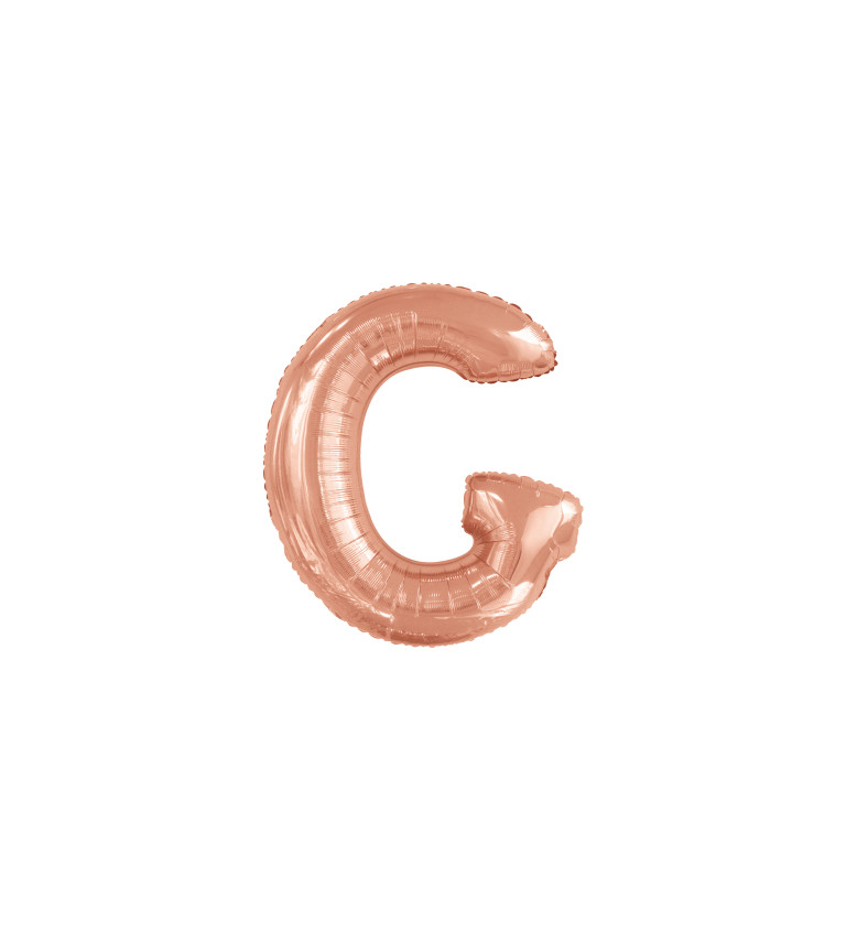 Fóliový balónik "G", rose gold 100cm