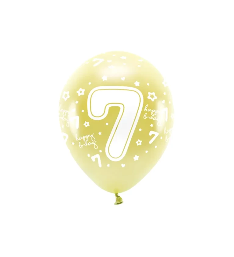 EKO Latexové balóniky číslo 4, zlaté