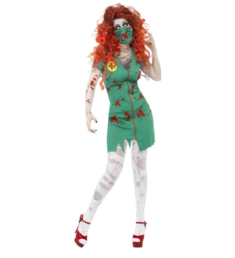 Dámsky kostým Zombie sálová sestra