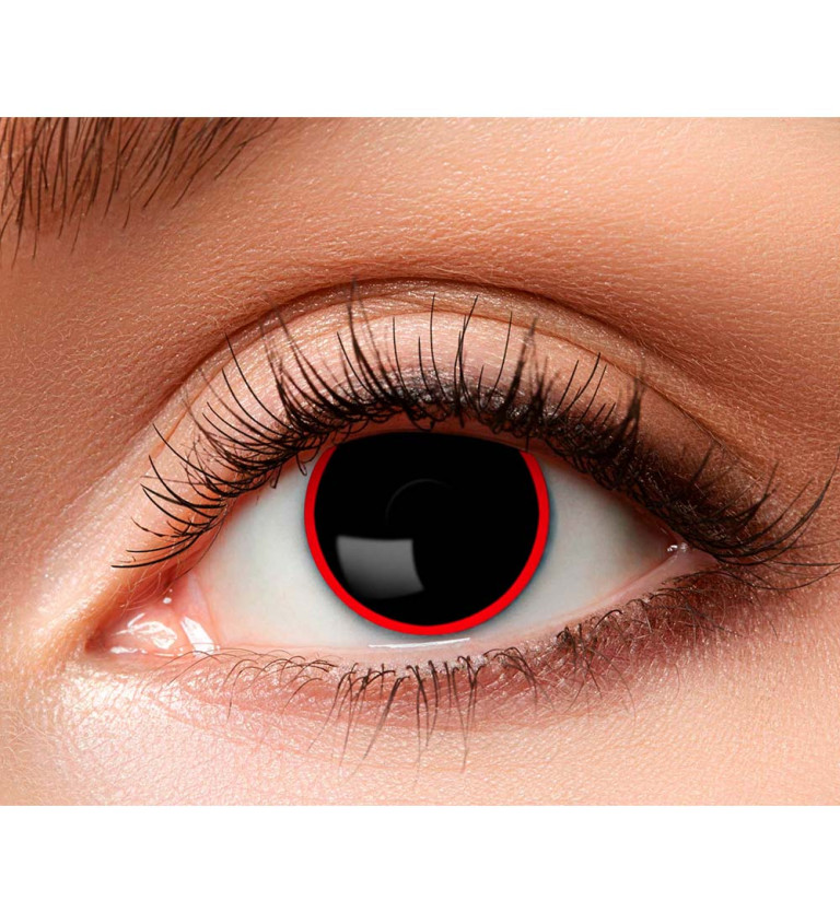 Kontaktné šošovky, červené a čierne