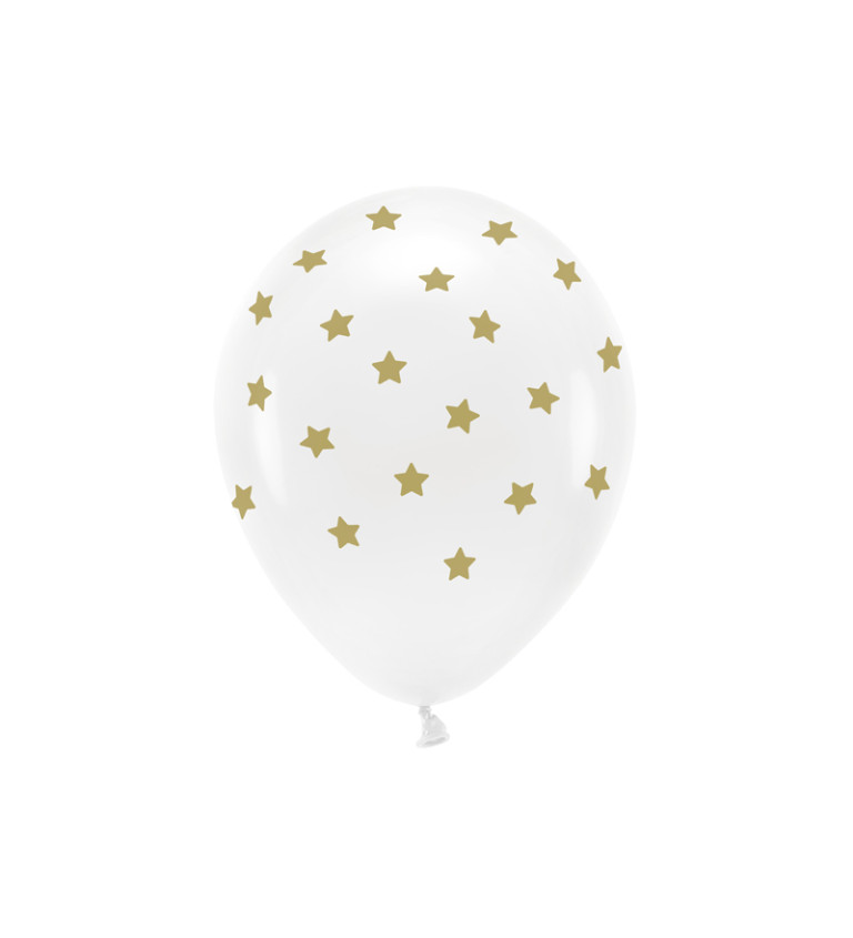 Biely balón s hviezdami