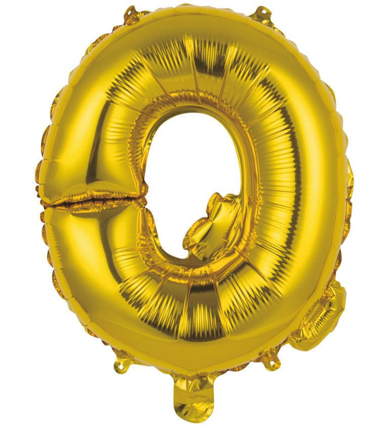 Fóliový balónik "Q" - mini zlatý
