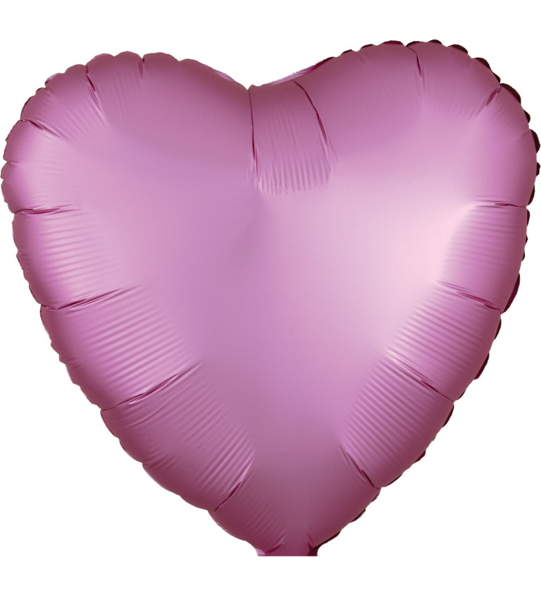 Fóliový balónik Srdce, ružovofialový satén