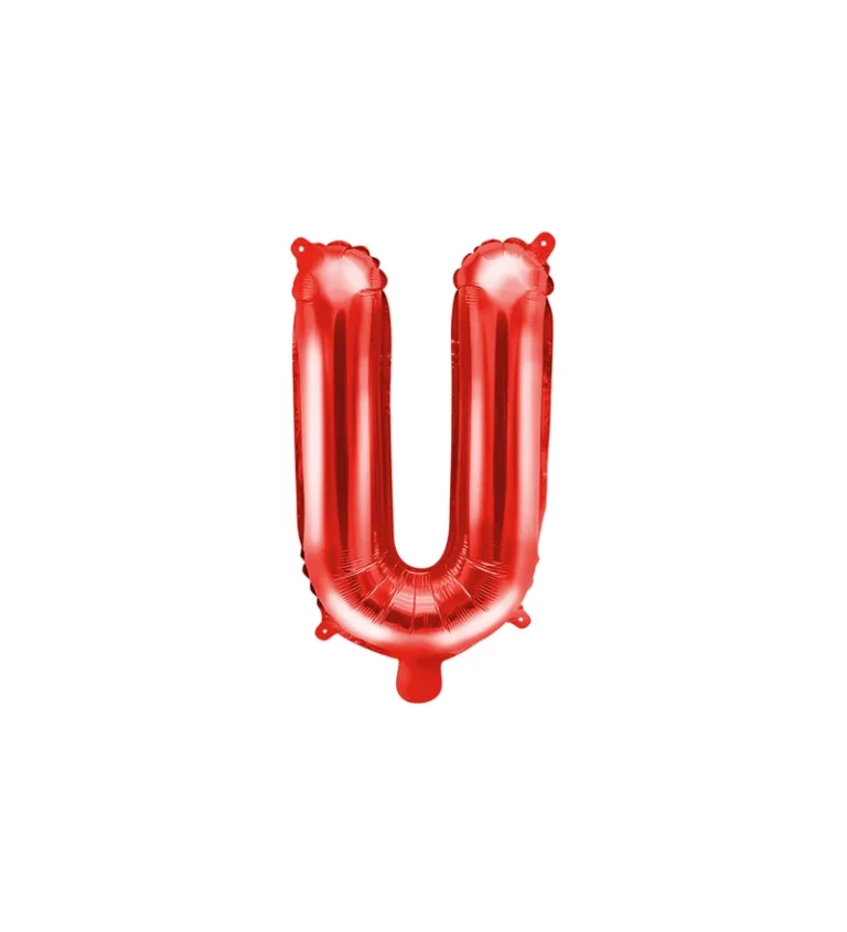 Fóliový balónik U - červený